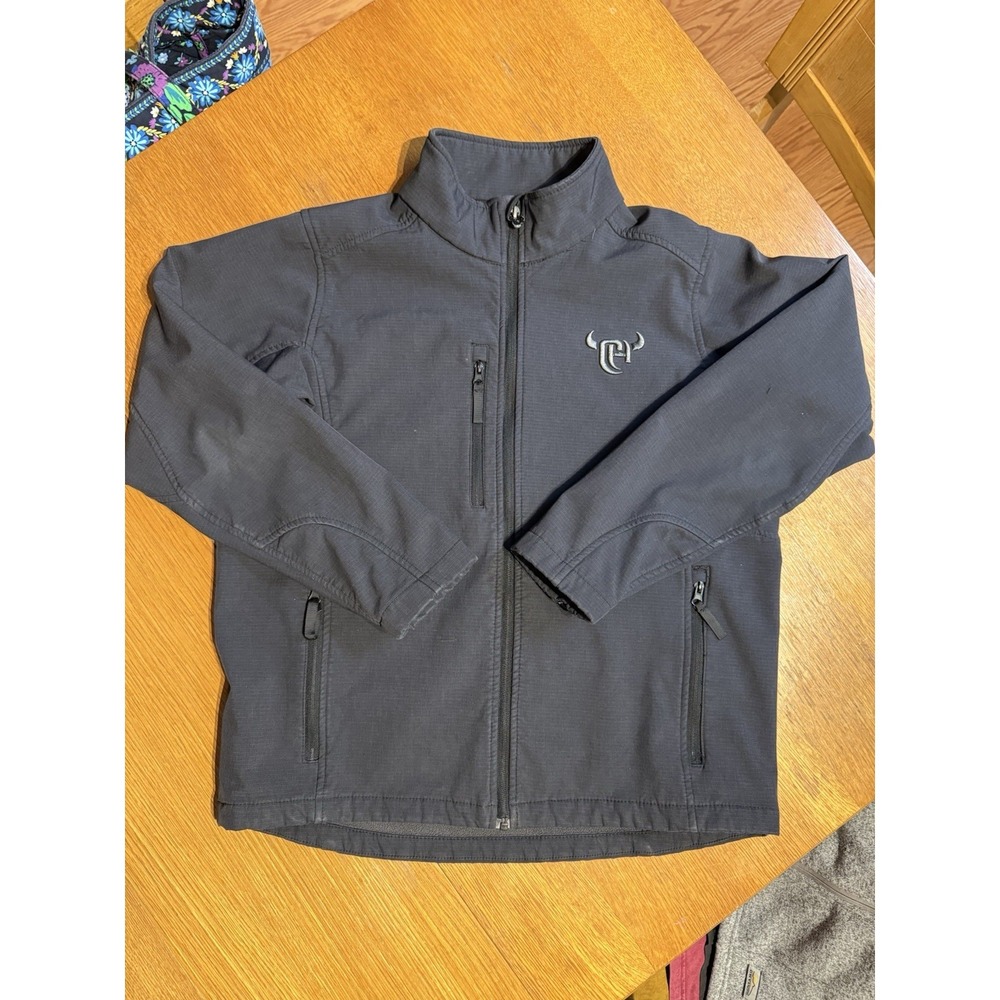 Cowboy Hardware Softshell Jacket Mens‎ M Black Fleece Lined Western